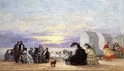 Eugene Boudin Beach Scene at Sunse Germany oil painting artist